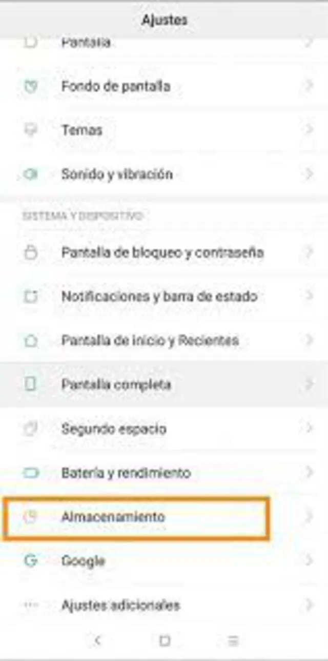 Pasos para limpiar un Android. Foto: captura