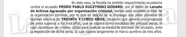  Pedido contra Pedro Pablo Kuczynski. Fuente: La República    