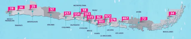 Zonas donde se realizará el servicio gratito para el Plebiscito de salida. Foto: Ministerio de Transporte y Telecomunicaciones