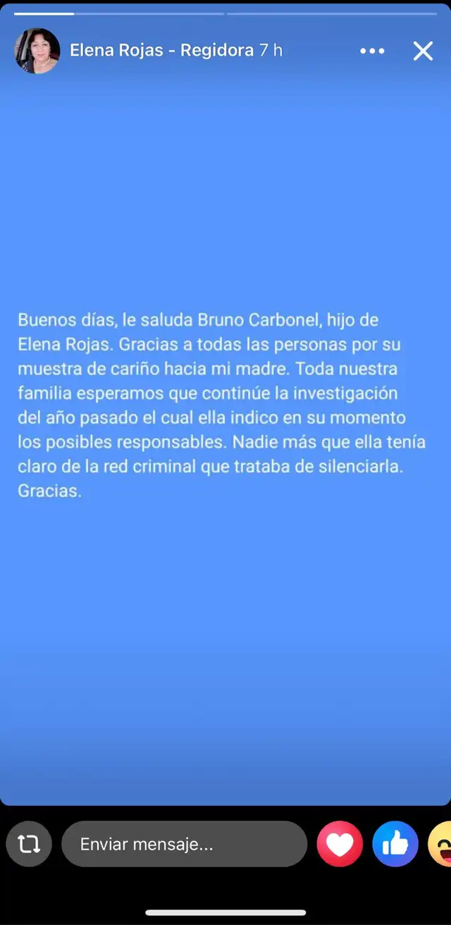  Denuncia que hizo el hijo de la regidora hoy a través de sus redes sociales.   