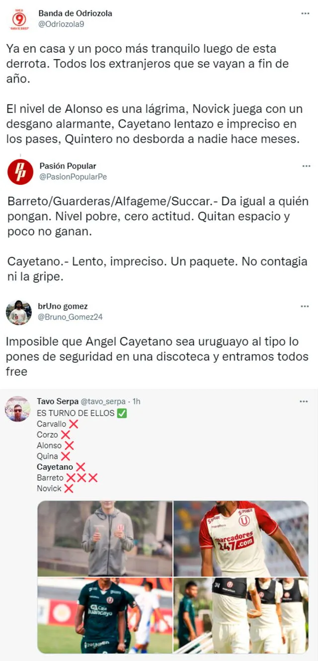 Críticas a Ángel Cayetano. Foto: captura Twitter