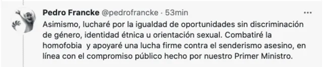 Twitter de Pedro Francke