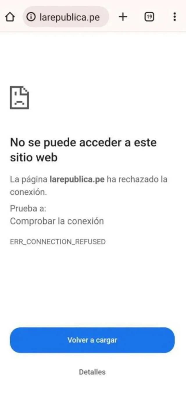 La web en Venezuela está bloqueada desde el sábado 17 de agosto. Foto: captura   