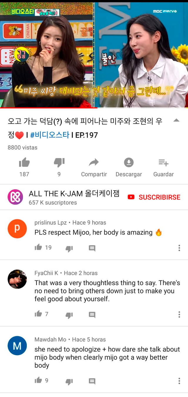 Usuarios en YouTube condenan los comentarios de Johyun (Berry Good) al referirse a Mijoo (LOVELYZ). Usuarios en YouTube condenan los comentarios de Johyun (Berry Good) al referirse a Mijoo (LOVELYZ).