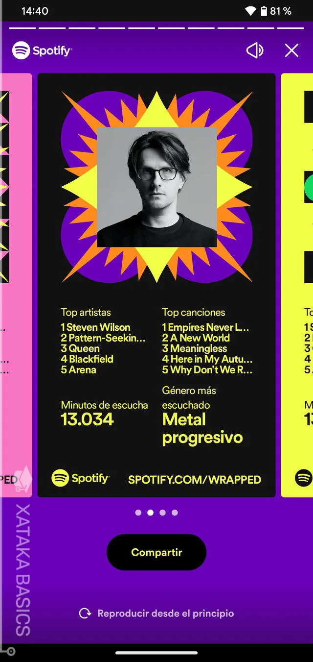 Resumen del 2022 en Spotify. Foto: Xataka Resumen del 2022 en Spotify. Foto: Xataka