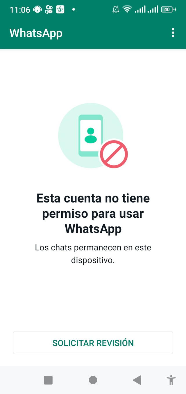 Es poco probable recuperar una cuenta de WhatsApp baneada permanentemente. Foto: Captura Es poco probable recuperar una cuenta de WhatsApp baneada permanentemente. Foto: Captura