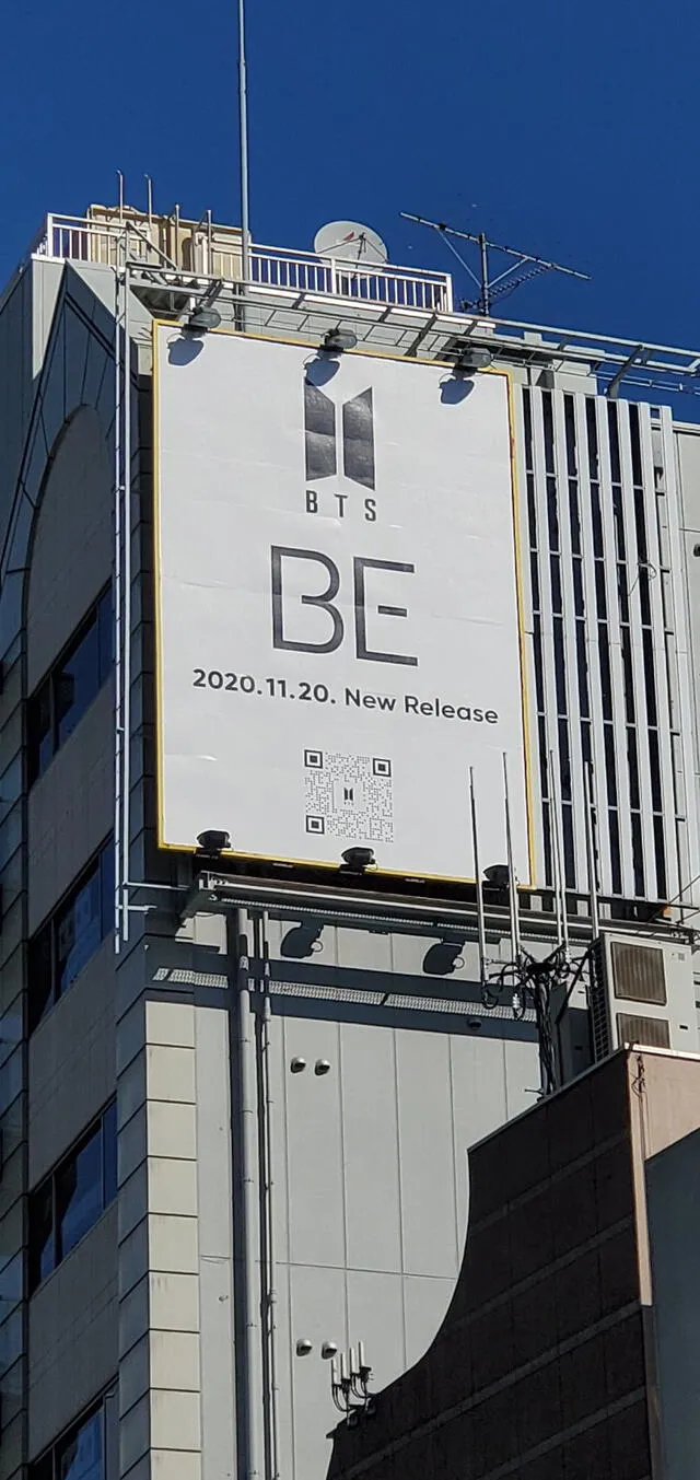 Mensaje QR de Jungkook de BTS en los banner publicitarios de BE. Foto: BTS Squad