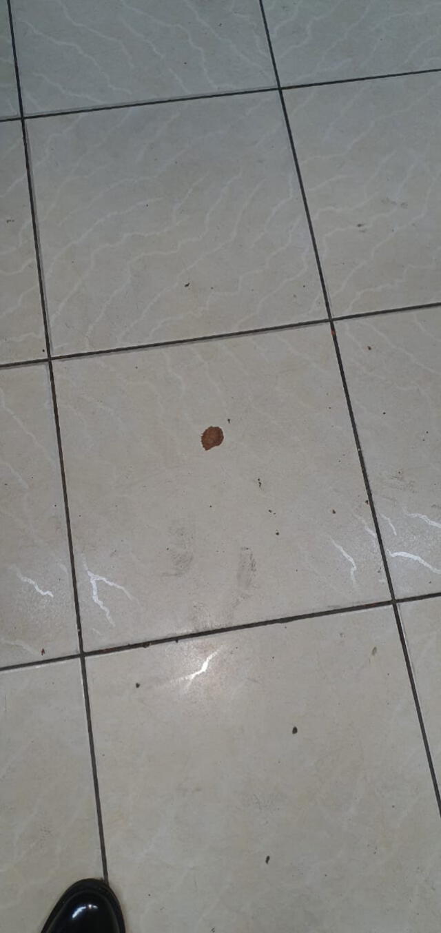 Disparo que habría realizado Sosa Roja contra el piso.   
