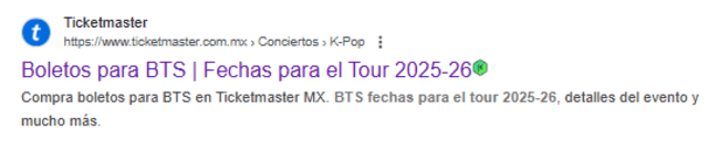Ticketmaster: Foto: captura Ticketmaster: Foto: captura