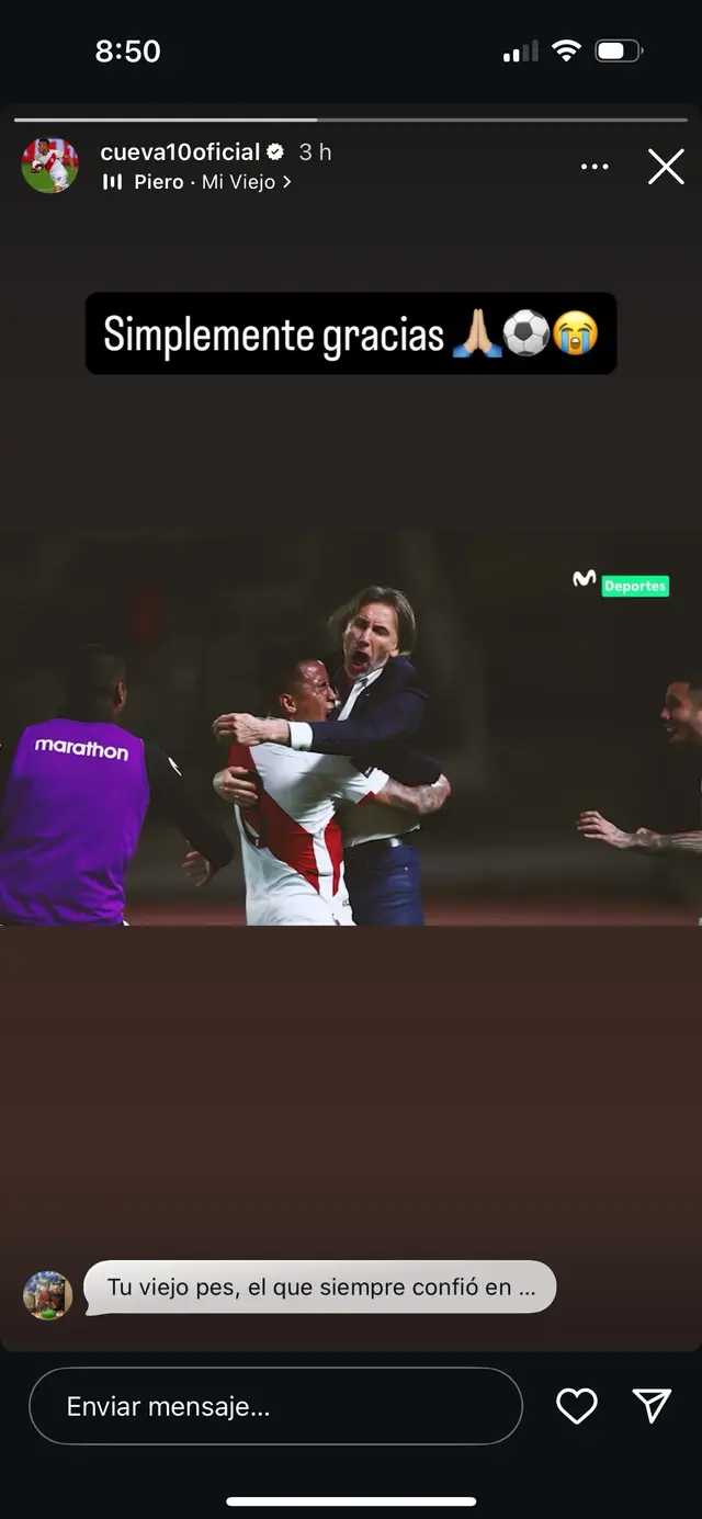 Publicación de Christian Cueva. Foto: Instagram.   