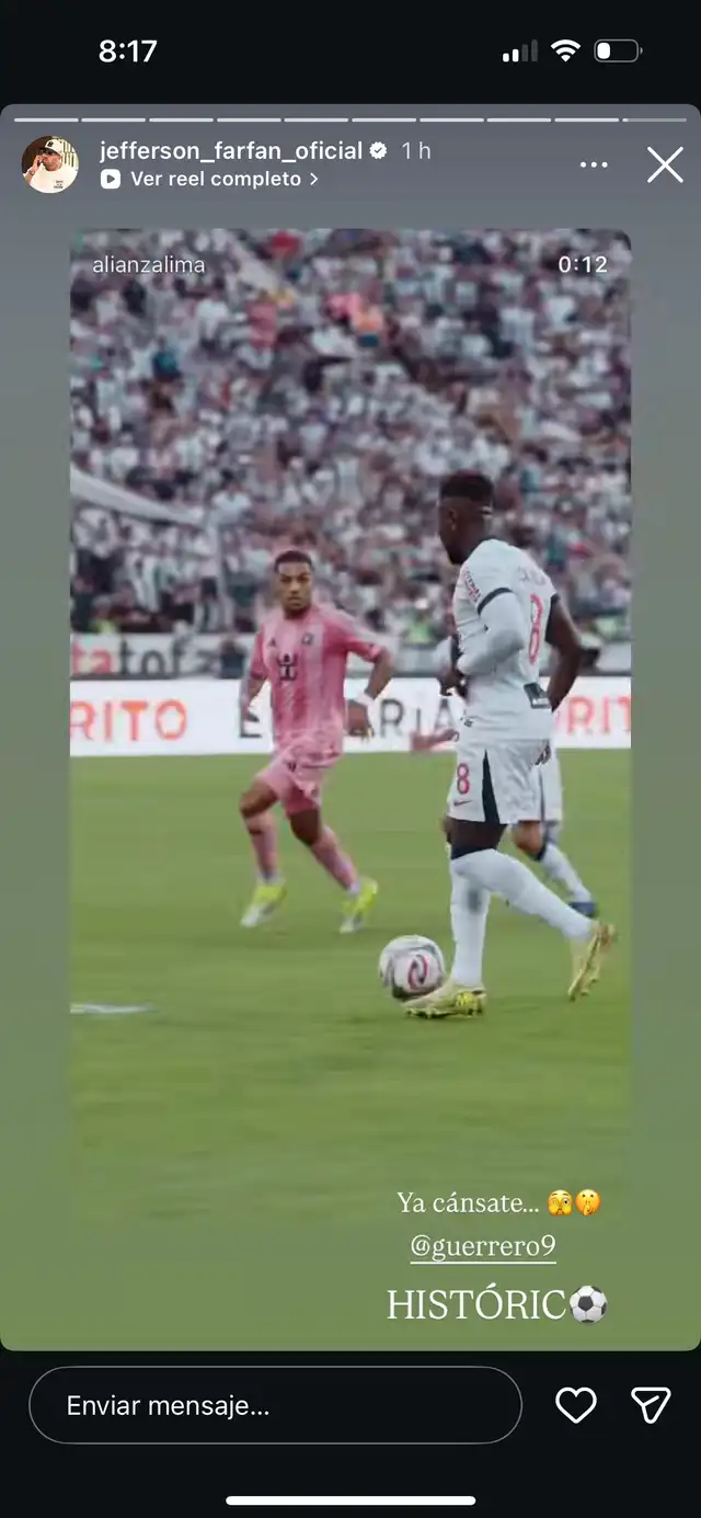 Publicación de Jefferson Farfán. Foto: Instagram.   