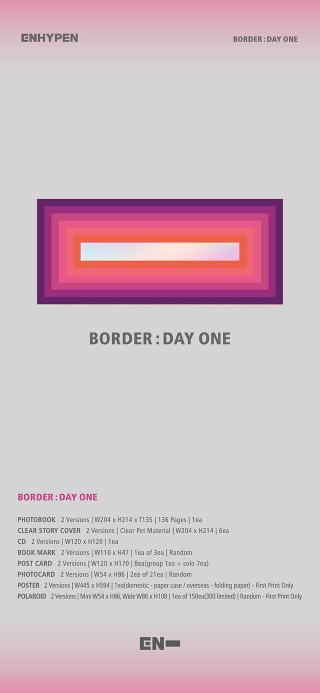 Capturas del miniálbum Border: Day one de ENHYPEN. Foto: Be: Lift