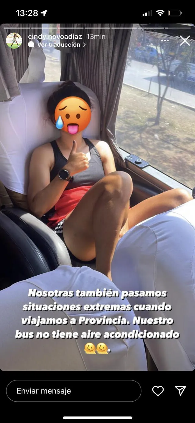 Historia de Cindy Novoa. Foto: Instagram