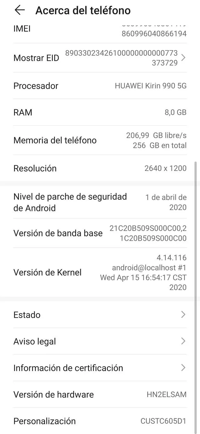 Procesador del Huawei P40 Pro