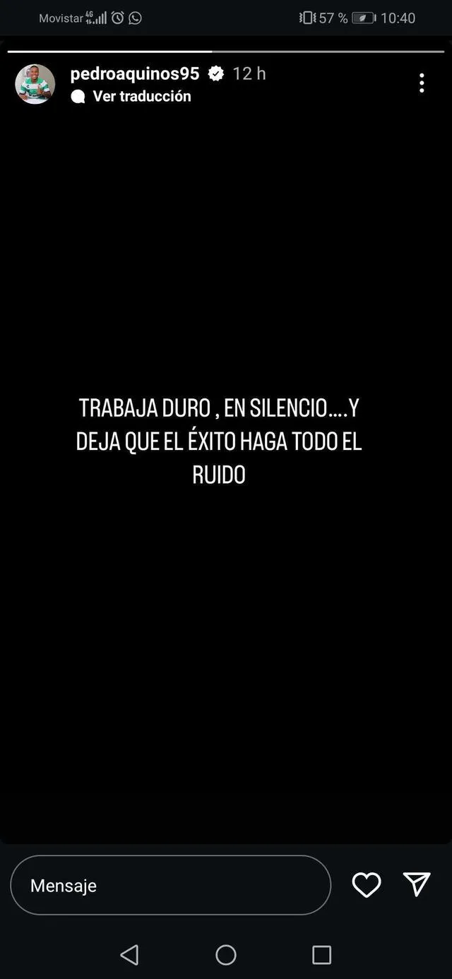 Publicación de Pedro Aquino. Foto: captura de Instagram/pedroaquinos95   