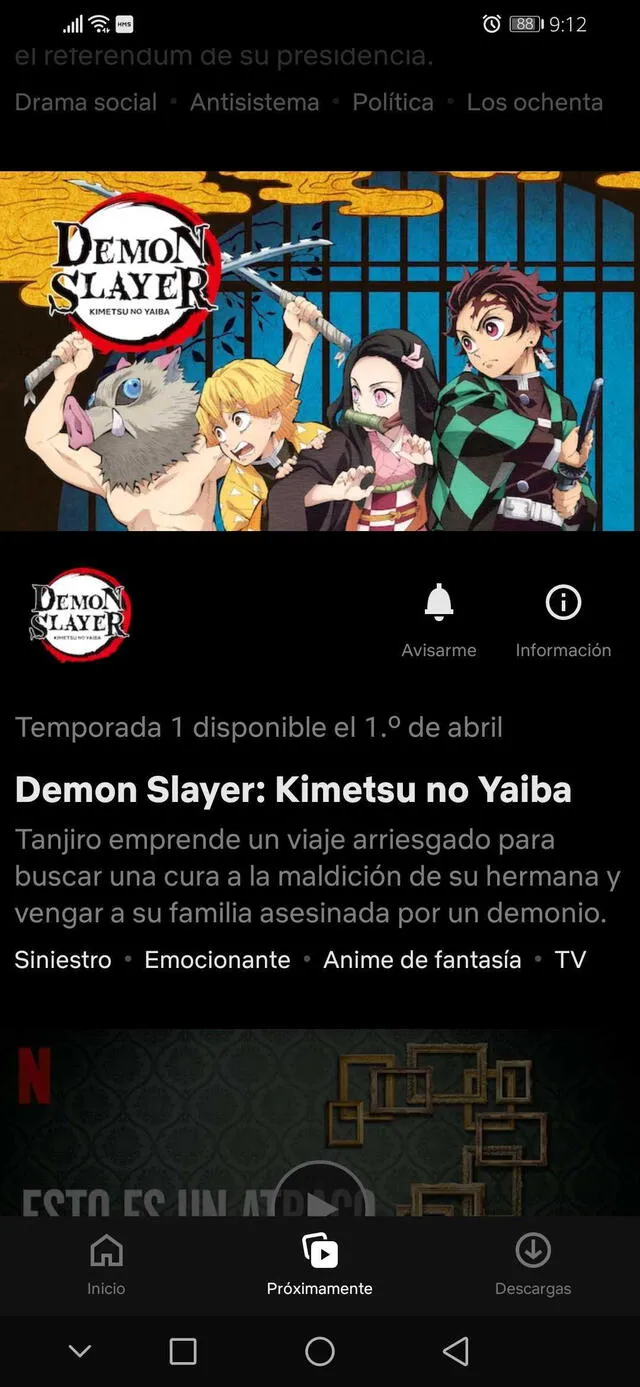 Kimetsu no yaiba llegará vía streaming. Foto: captura Netflix