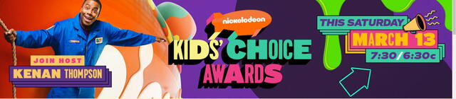 Banner oficial de los Kids' CHoice Awards. Foto: Nickelodeon