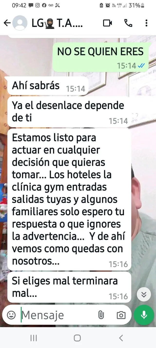 Mensaje extorsivo de 'Los Gallegos del Tren de Aragua'   