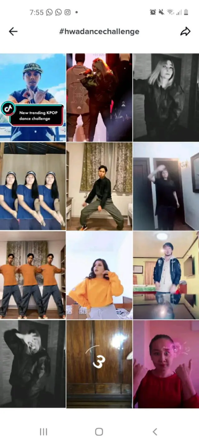 Hwa dance challenge. Foto: Captura TikTok Hwa dance challenge. Foto: Captura TikTok