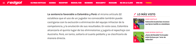 RedGol señala que Perú puede ir directo al Mundial. Foto: captura RedGol.