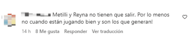  Comentarios sobre Reyna. Foto: captura de X.    