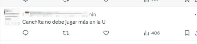  Comentarios de los hinchas de Universitario. Foto: Captura de X.    