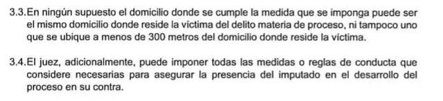 Parte del documento enviado al Congreso.
