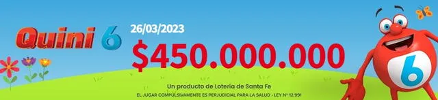 Quini 6. Foto: Lotería de Santa Fe   