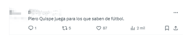   Comentarios de hinchas sobre Quispe. Foto: captura de X.   