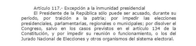 Artículo 117 de la Constitución Política del Perú.