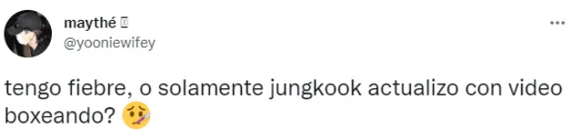 Reacción de ARMY al vídeo de Jungkook practicando boxeo. Foto: captura/Twitter