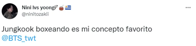 Reacción de ARMY al vídeo de Jungkook practicando boxeo. Foto: captura/Twitter