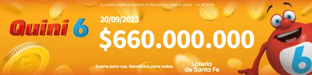 Resultados Quini 6 del 20 de septiembre. Foto: Quini 6   