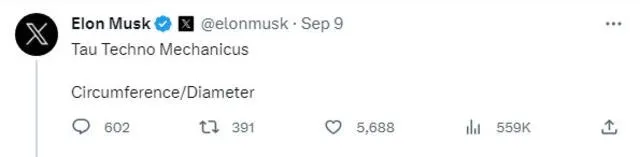 Elon Musk confirmó el nombre de su heredero a través de SpaceX. Foto: @elonmusk   
