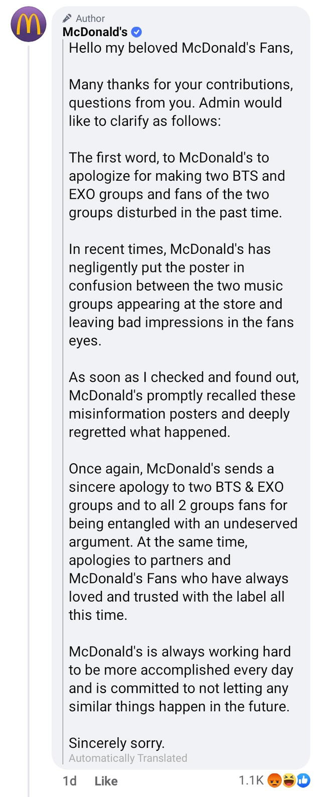 BTS Meal, McDonald's, EXO