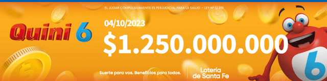 Con Quini 6 puedes ganar un millonario premio. Foto: Lotería de Santa Fe   