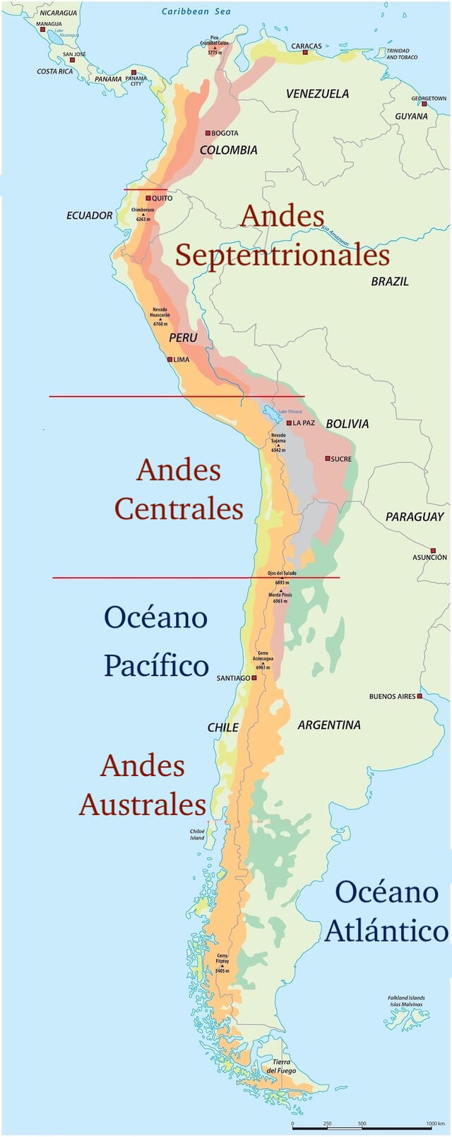 La cordillera de los Andes alberga los volcanes más altos del planeta. Foto: Concepto.de   