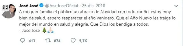 Tweet de José José