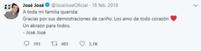 Tweet de José José