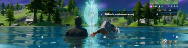 Pruebas contrarreloj de natación en Fortnite: cómo completarlas.
