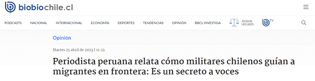  “No teníamos idea de las facilidades que daban los militares chilenos”, dijo la periodista. Foto: BioBio Chile    