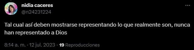 Usuaria muestra su descontento por video del "sacerdote". Foto: captura de Twitter Usuaria muestra su descontento por video del "sacerdote". Foto: captura de Twitter