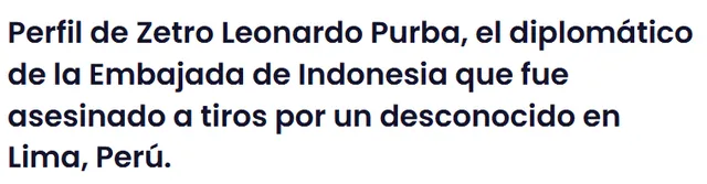 Publicación de JawasPos tras el asesinato. Foto: Jawaspos.com Publicación de JawasPos tras el asesinato. Foto: Jawaspos.com