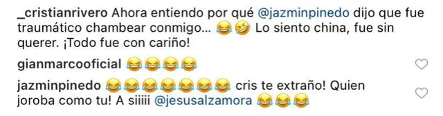Jazmín Pinedo le responde a Cristian Rivero