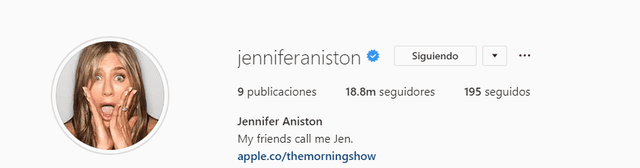 Jennifer Aniston y sus seguidores en Instagram.