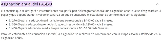 El PASE-U puede llegar hasta los 450 balboas. Foto: Ifarhu   