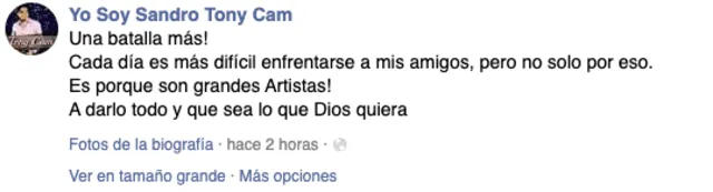 Tony Cam en Facebook