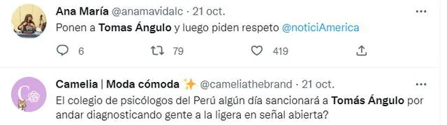 Usuarios critican a Tomás Angulo por desatinados comentarios sobre el caso Gabriela Sevilla