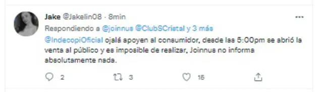 Usuarios reportan caída de la web de Joinnus para la final del fútbol peruano.