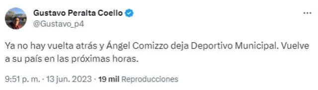 Información sobre Ángel Comizzo. Foto: Twitter.   